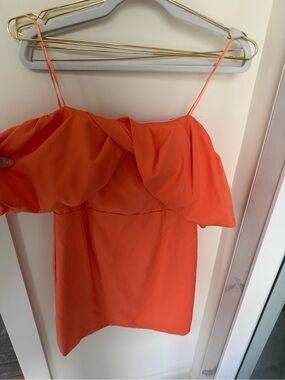 DO+BE Orange Mini Dress with Spaghetti Straps